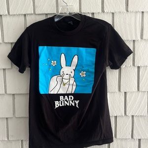 TULTEX BAD BUNNY men’s black T-shirt size S
